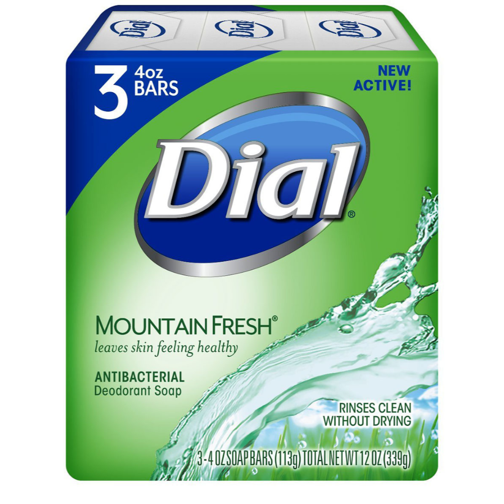 Dial Mount Fresh Antibacterial Soap 3 X 113 gm - (Pack Of 12 Pieces) - Billjumla.com