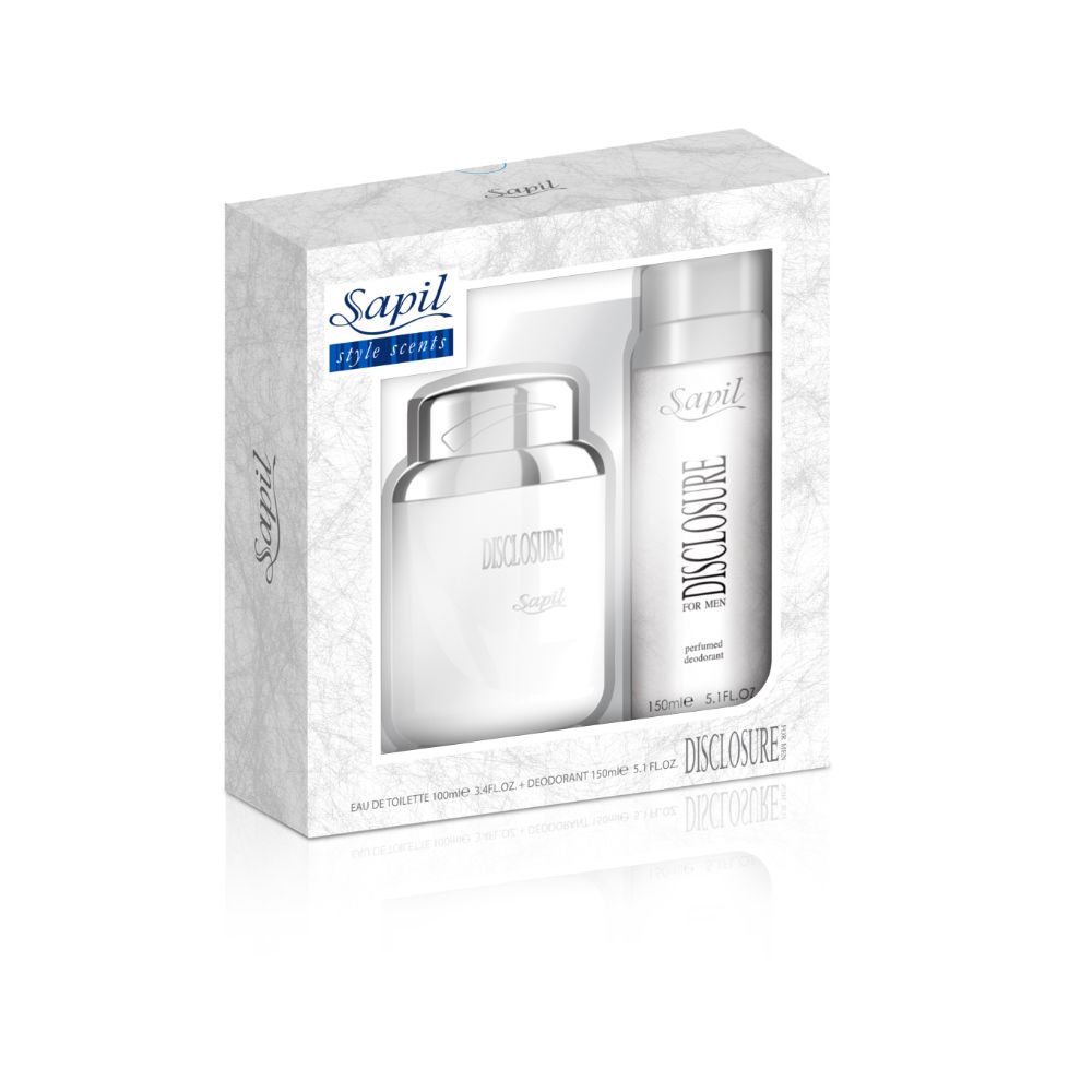 Sapil Disclosure White Perfume Eau De Toilette For Men 100 Ml + 150 Ml Deo - (Pack of 3) - Billjumla.com