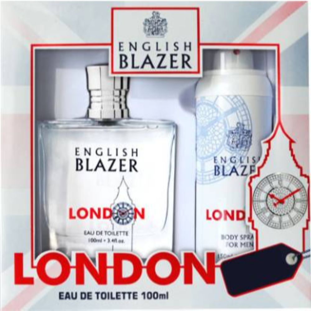 English Blazer Gift Set -London 100Ml EDT+150Ml Deo - (Pack of 3) - Billjumla.com