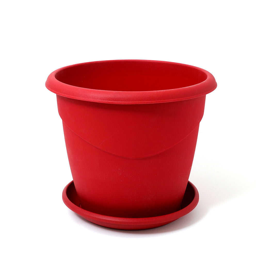 EDA Pot with Saucer 25 cm- Red Pack Of 6 - Billjumla.com