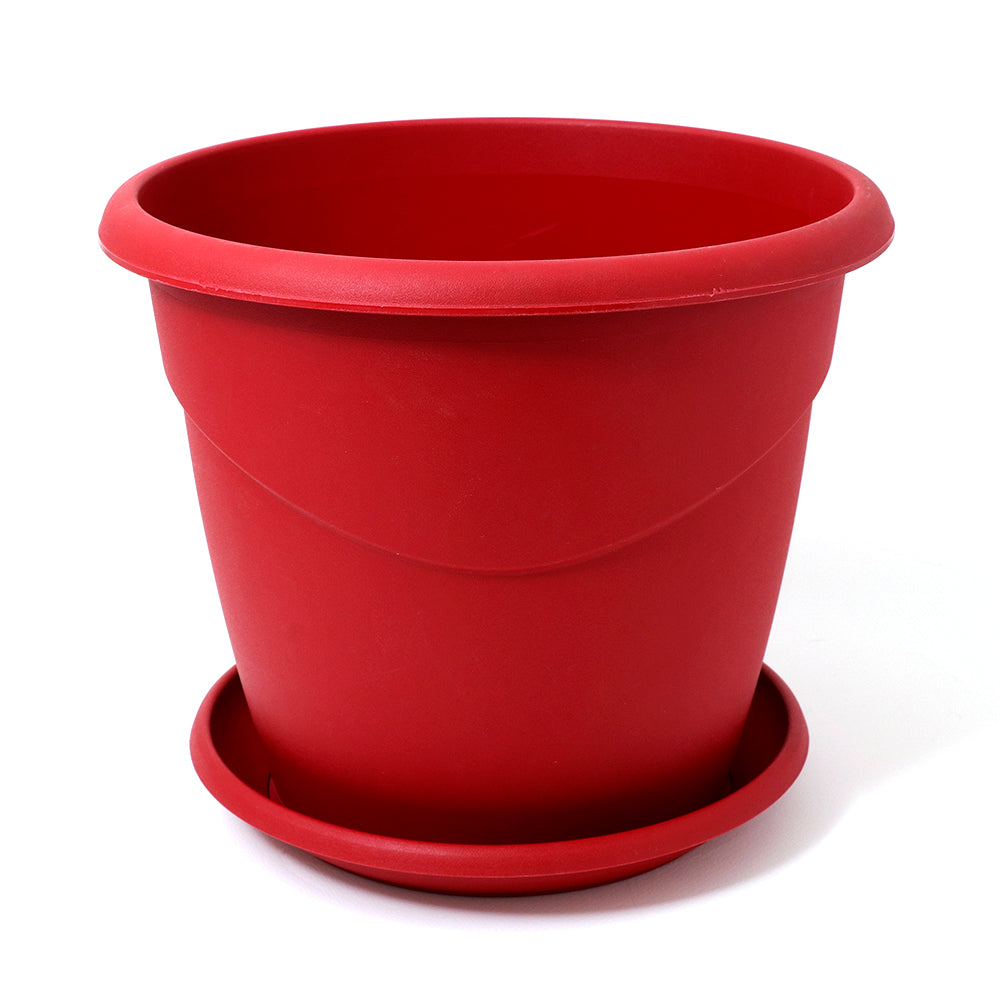 EDA Pot with Saucer 30 cm- Red Pack Of 6 - Billjumla.com