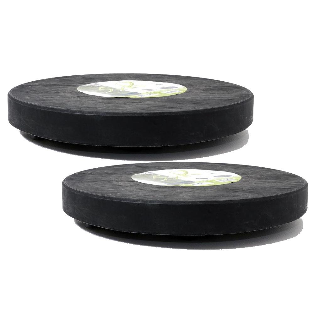 إيدا حامل اصحن مع عجلات 30 سم - أسود مجموعة من قطعتين