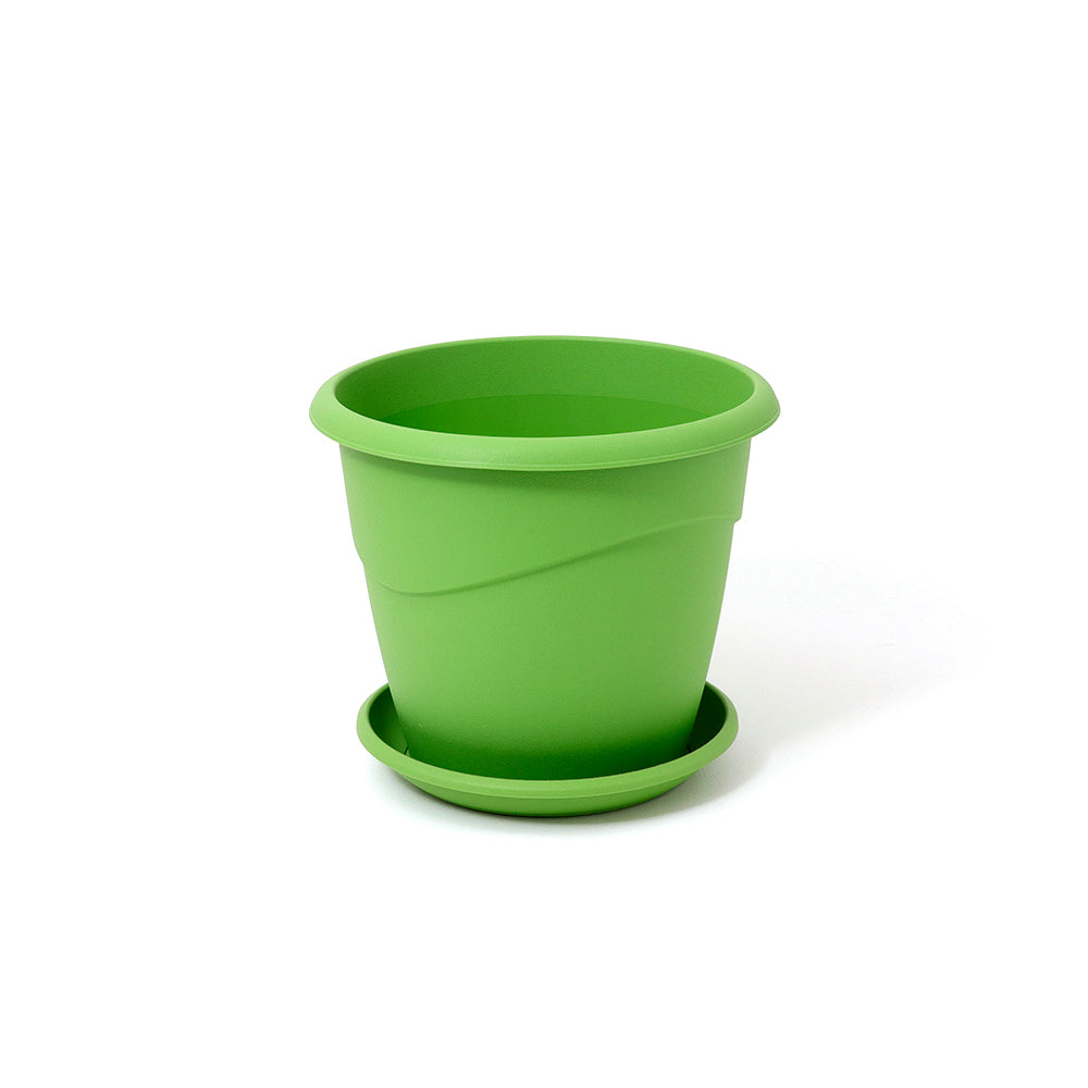 EDA Pot with Saucer 25 cm- Green Pack Of 6 - Billjumla.com