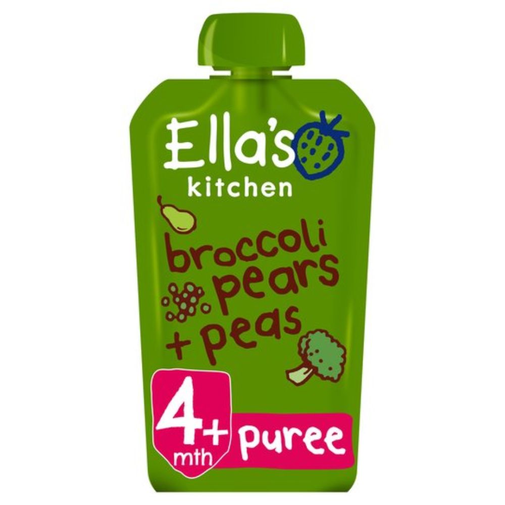 Ellas Kitchen Organic Brocoli Pears + Peas 120g Regular - (Pack Of 7 Pieces) - Billjumla.com