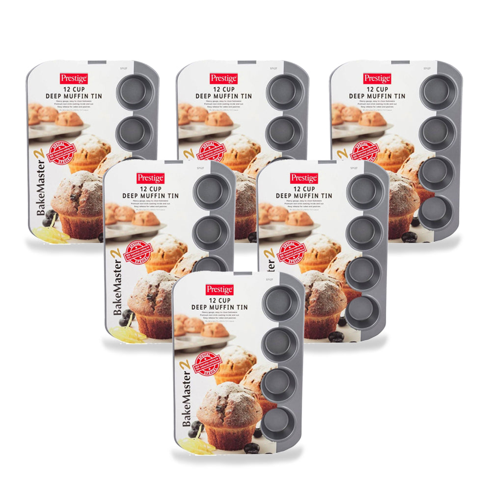 Prestige 12 Cup Deep Muffin Tin 6 Pieces - Billjumla.com