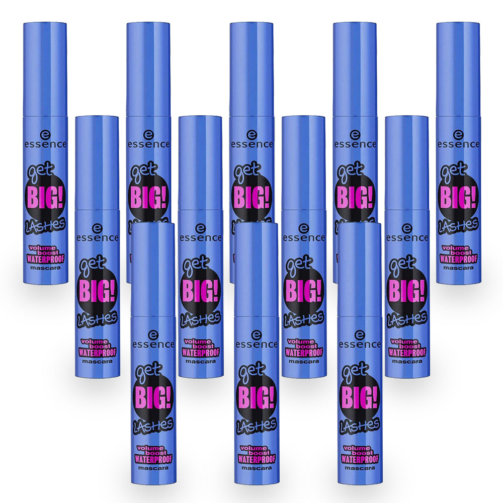 Essence Get Big Lashes Volume Boost Waterproof Mascara Black - Pack of 12 Pieces