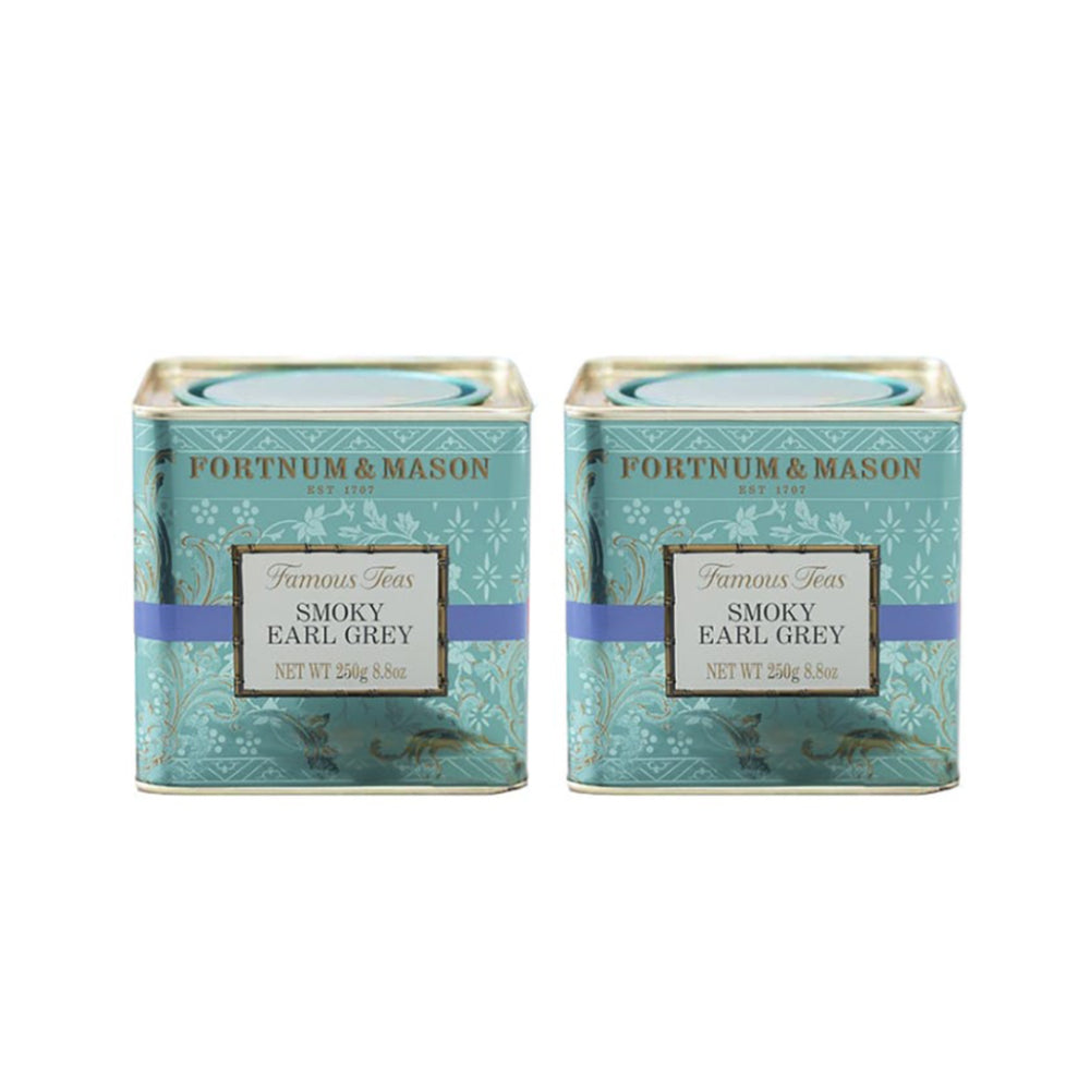Fortnum & Mason Smoky Earl Gray Leaf Leaf Tea 250g (حزمة 2)