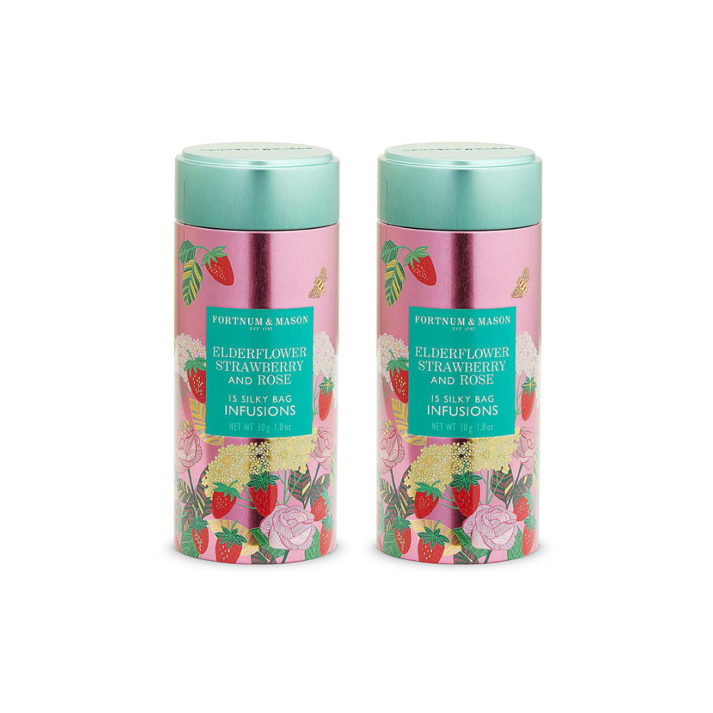 Fortnum & Mason Elderflower, Strawberry & Rose Infusion Tea Bags 30g (Pack of 2)