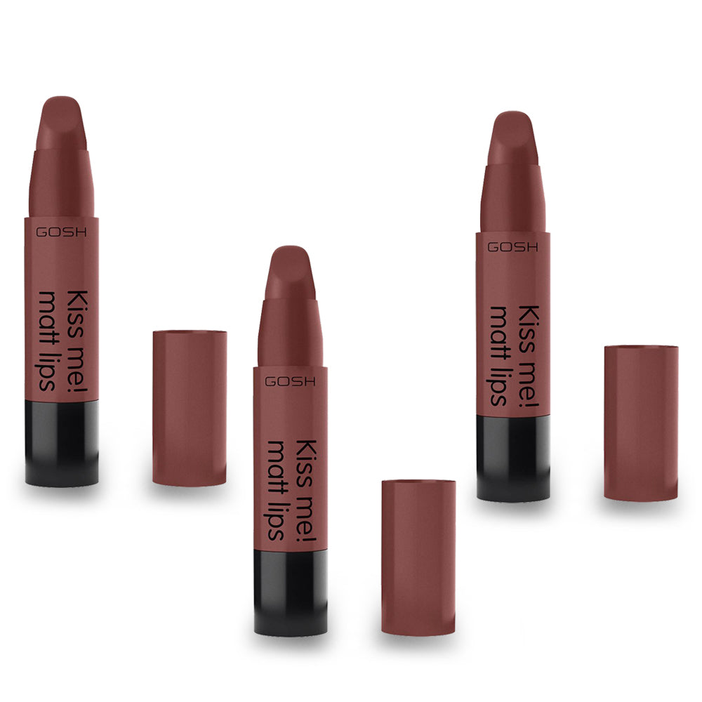 جوش كيس مي أحمر شفاه مات 010 -عبوة من 3 قطع