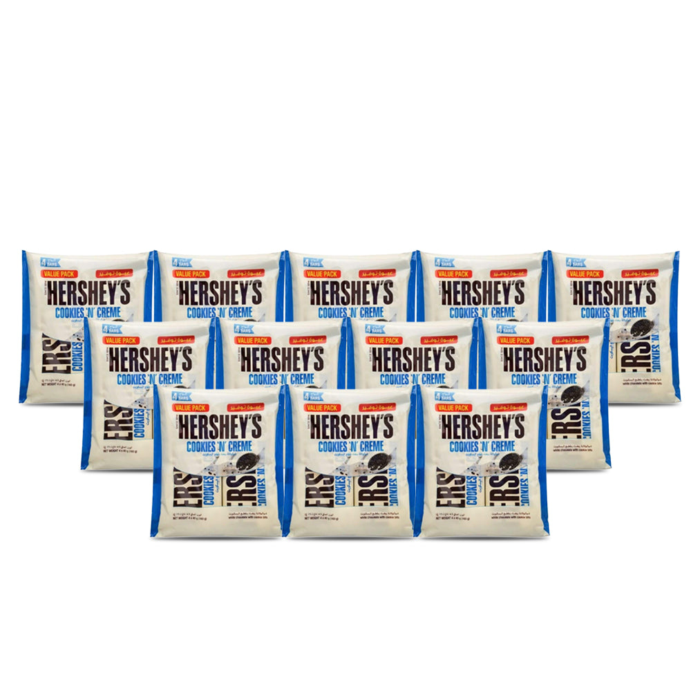 هيرشي لوح الكوكيز والكريمة - 4 ألواح - 40غ عبوة من 12 قطعة