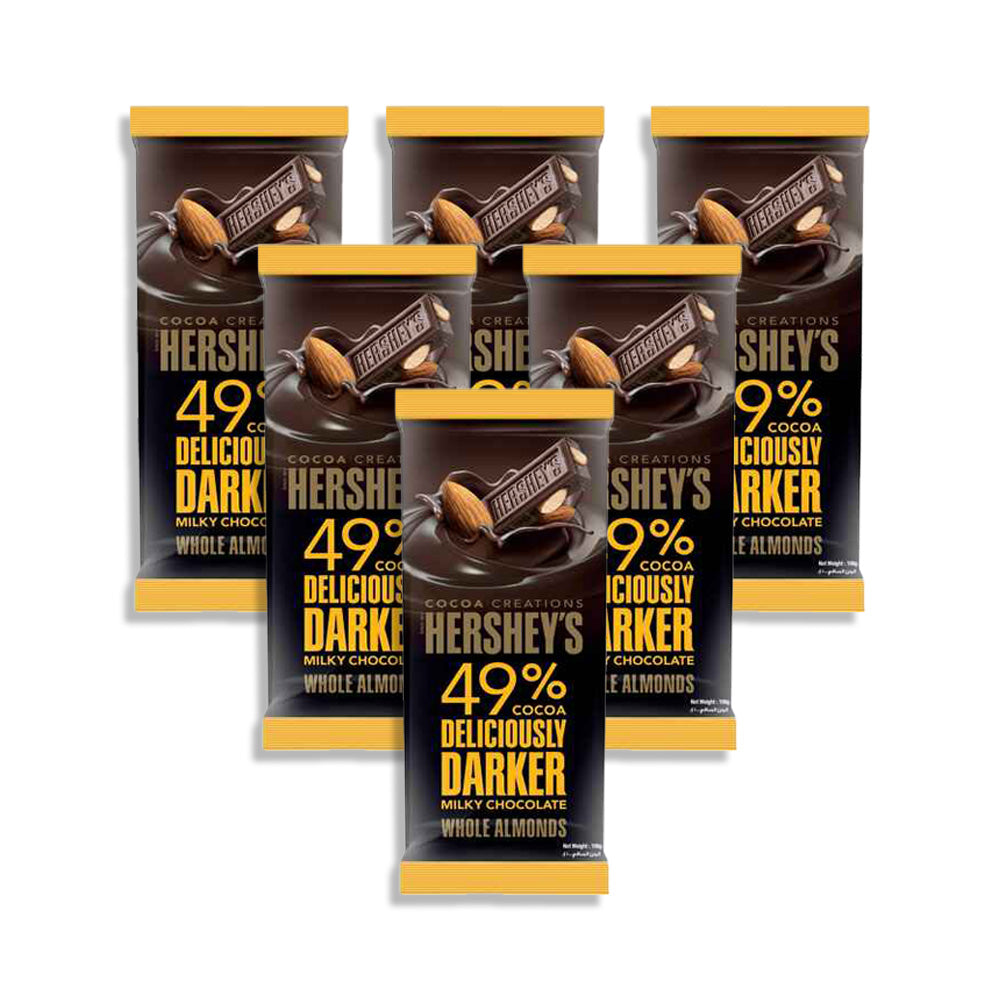Hershey's Dark Choco With Almond 100g (Pack of 6)