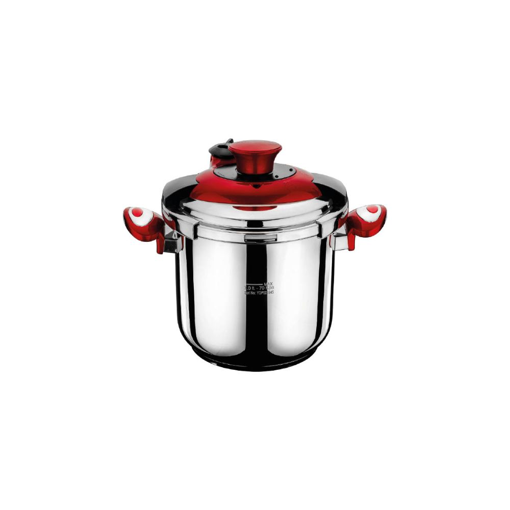 Hascevher Imge Stainless Steel Pressure Cooker 7.0 Lit Red - Billjumla.com