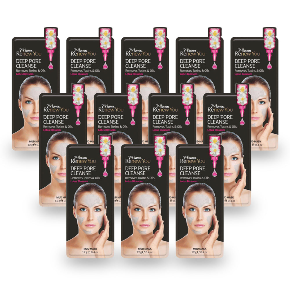 مونتاني-جونيس-ماسك زهر اللوتس الطيني للتنظيف العميق للمسام 12مل- مجموعة من 12 قطعة