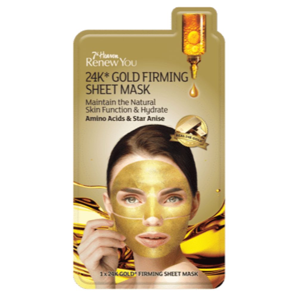 Montagne Jeunesse Renew You 24K Gold Firming Sheet Mask - (Pack of 6) - Billjumla.com