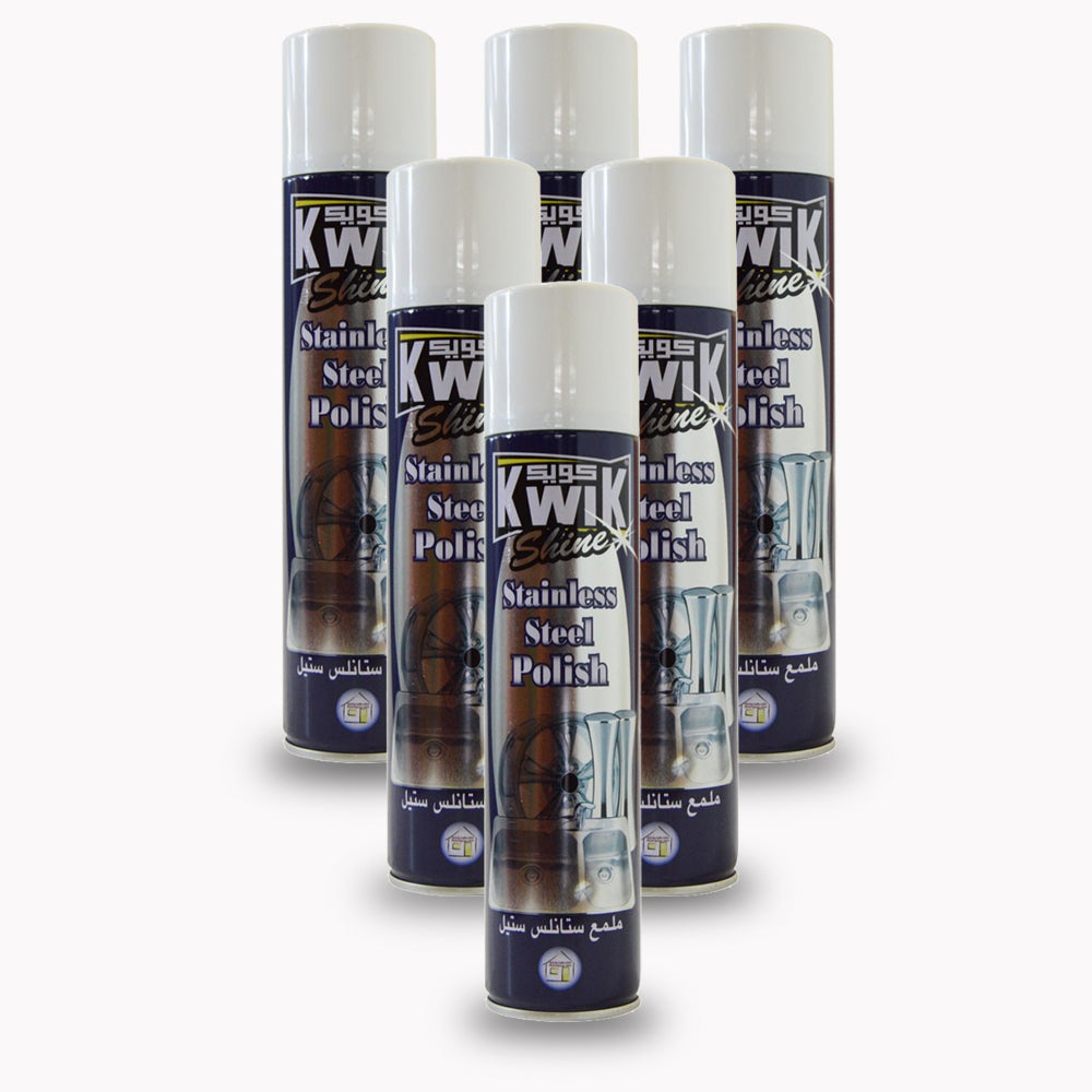 KWIK Stainless Steel Polish 300ml - (Pack of 6)
