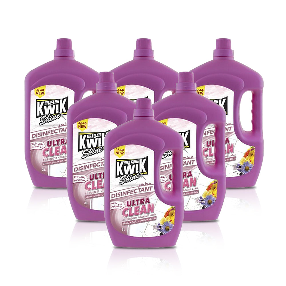 Kwik Ultra Clean Flowers 3Litre - (Pack of 6)