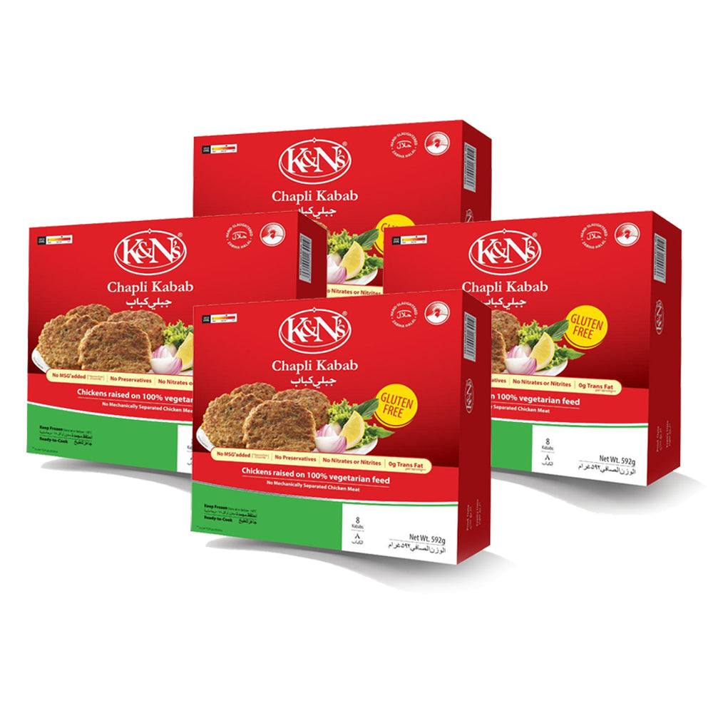 K&N Chapli Kabab 592gm - (Pack of 4)
