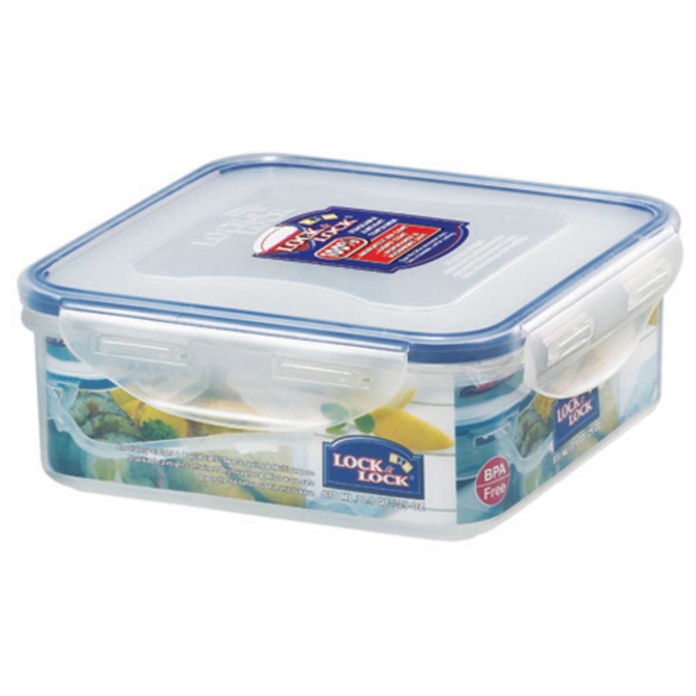 Lock N Lock Square Short Food Container 870ml -6 Pieces