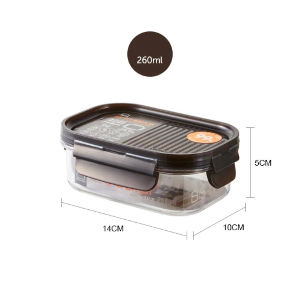 Lock N Lock Bisfree Modular Rectangular Plastic Container 260ML - 6 Pieces