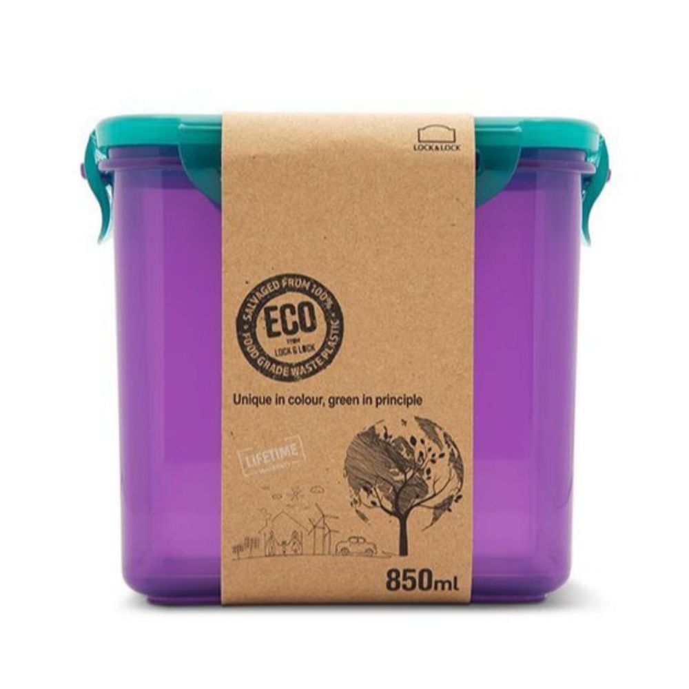 وعاء مستطيل من لوك ان لوك - 850 مل - 6 قطع