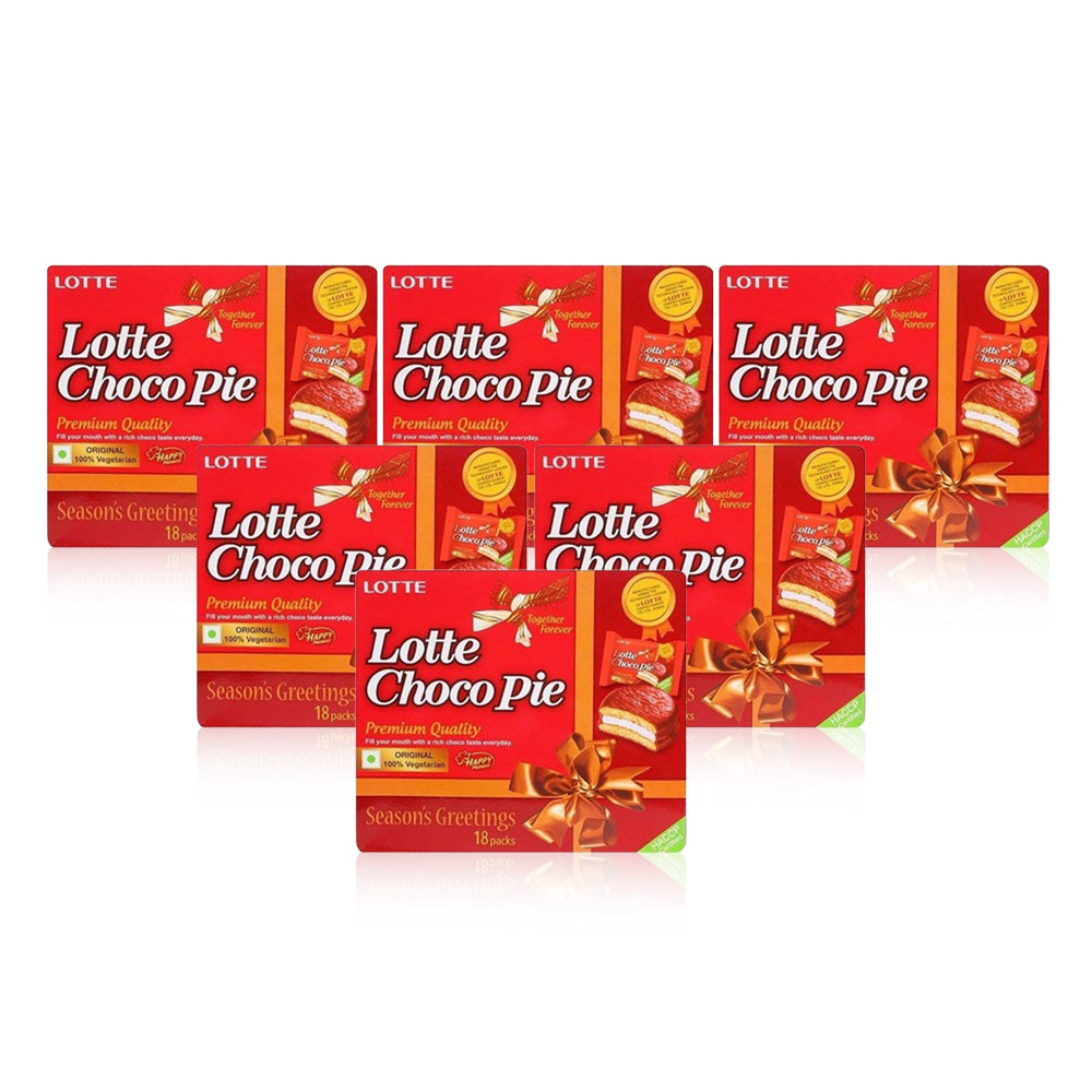 Lotte Pie 18 pieces X 28g - (Pack of 6 Boxes)