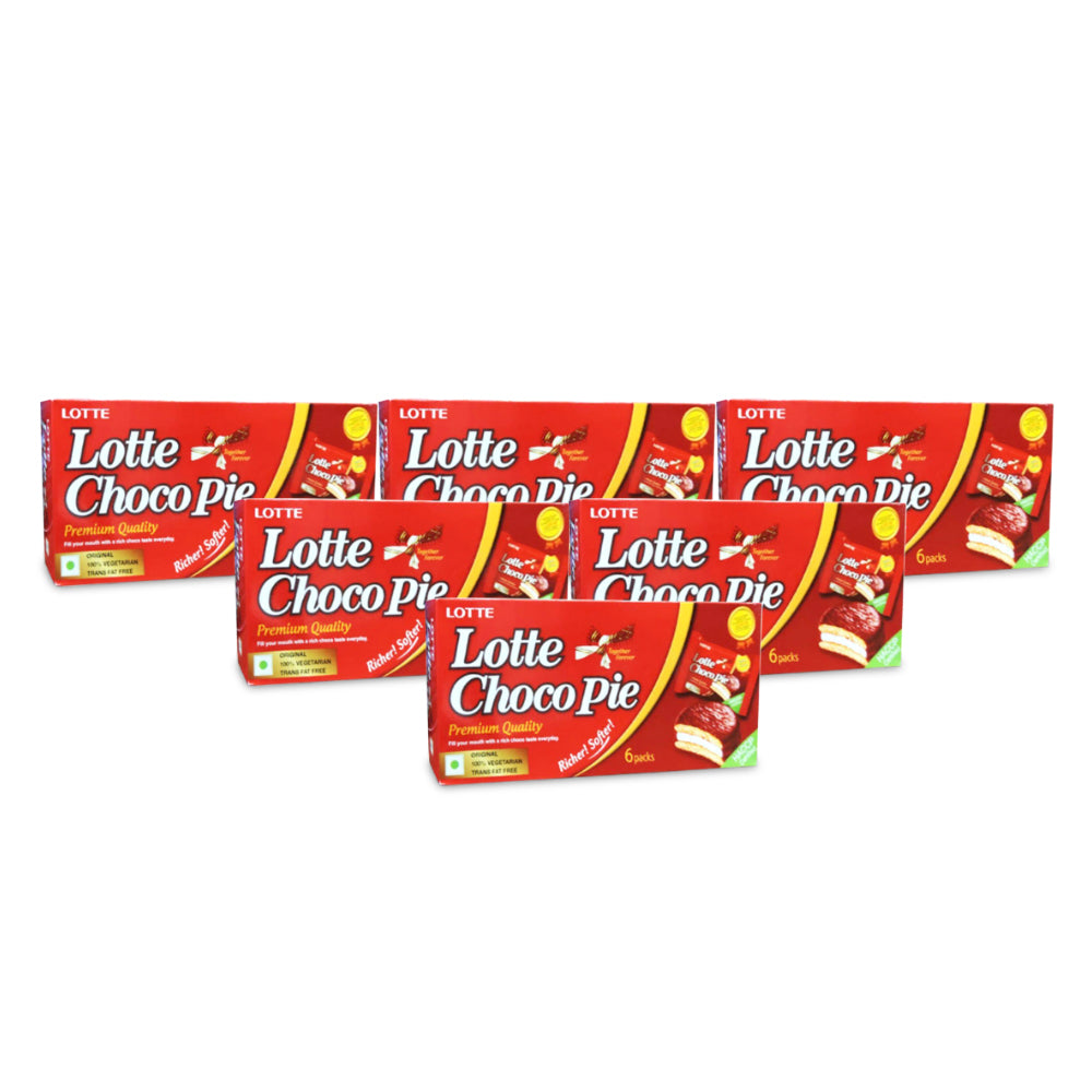 Lotte Pie 28g 6 Pieces (Pack of 6)