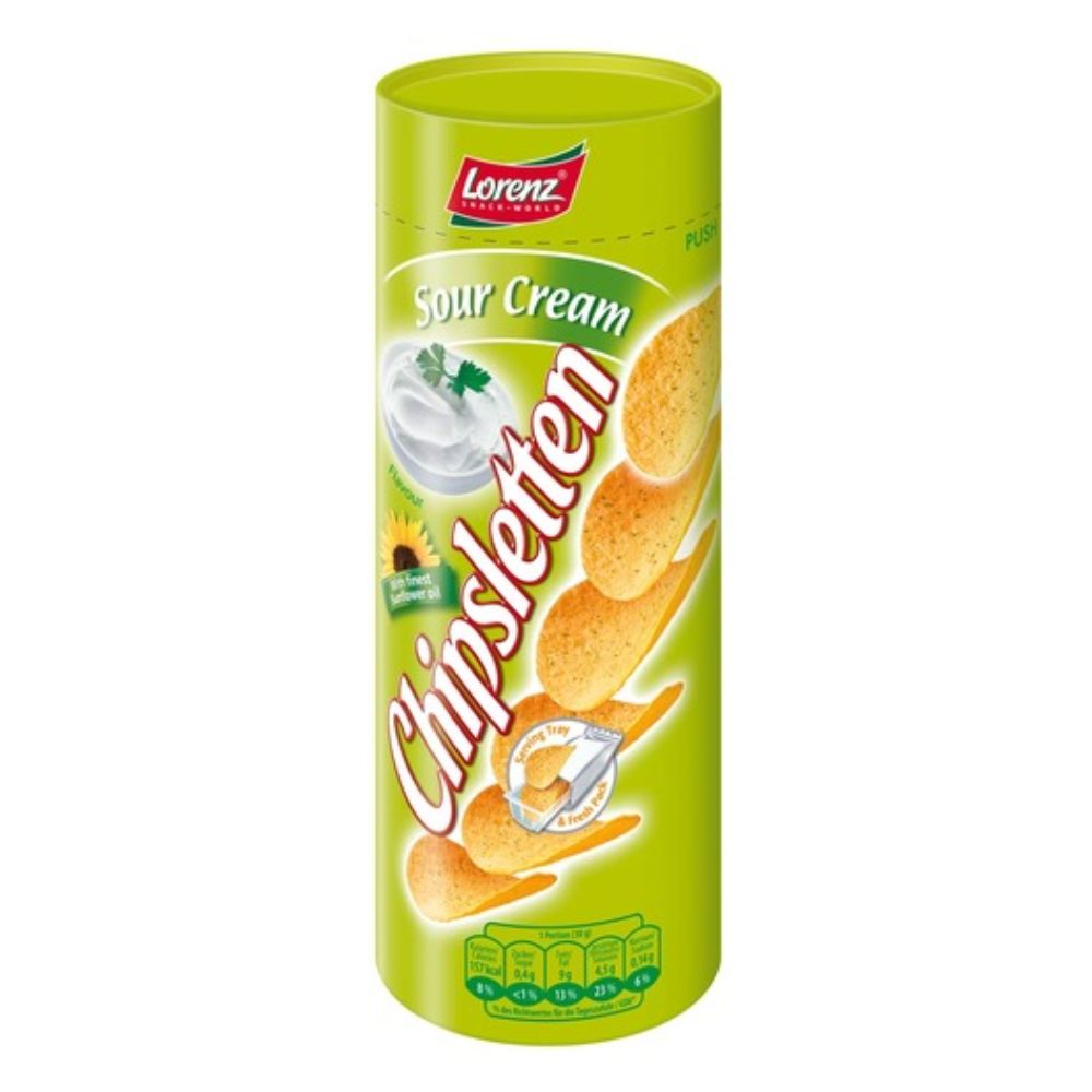 Lorenz Chipsletten Sour Cream 100g - (Pack of 15) - Billjumla.com