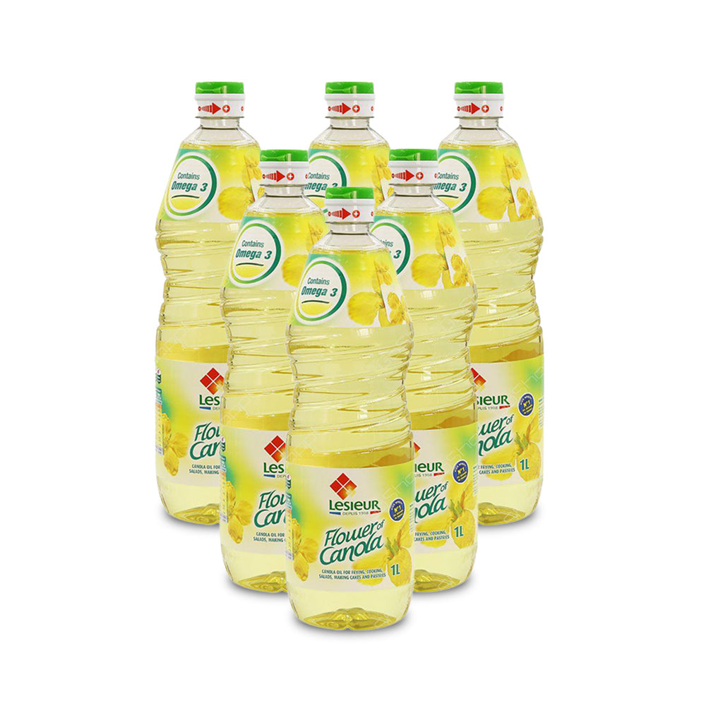 Lesieur Canola Cooking Oil 1 Liter - (Pack of 6 Pieces)