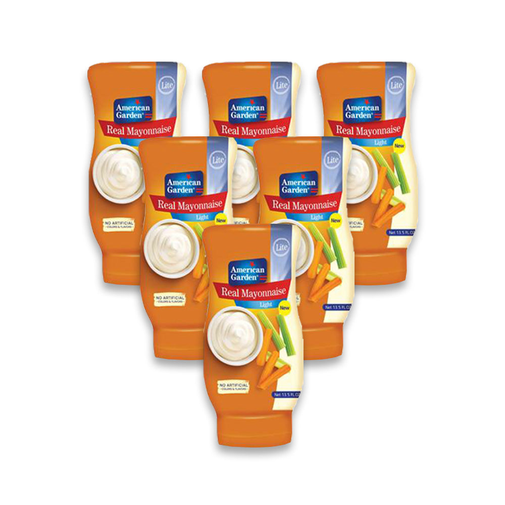 American Garden Squeeze Mayonnaise Light 400ml (Pack of 6)