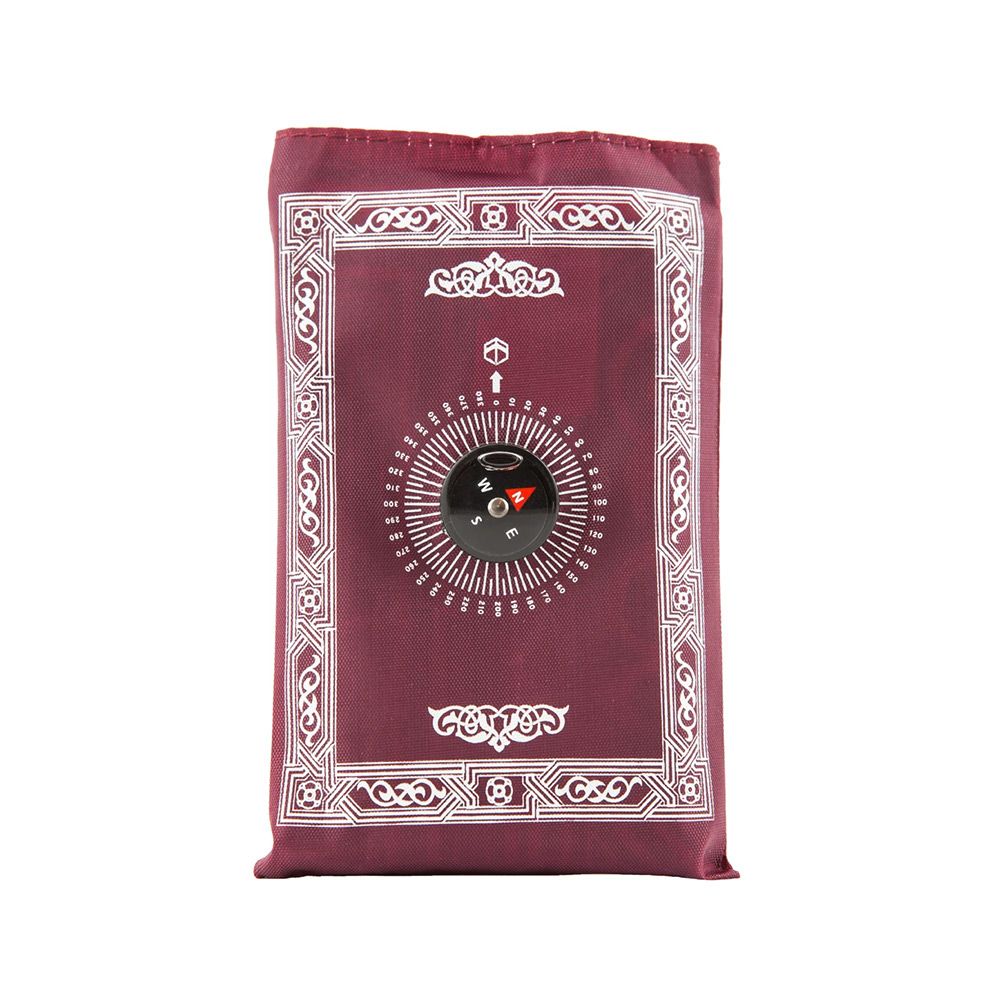 Mosafer Portable Pocket Prayer Mat With Compass Red - (Pack of 3) - Billjumla.com