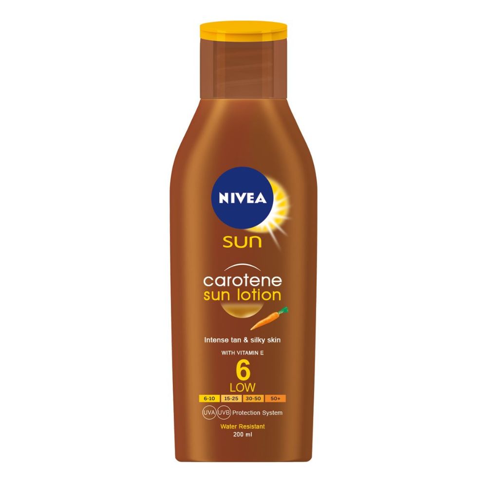 Nivea Carotene Sun Lotion Spf 6 200ml - (Pack Of 6) - Billjumla.com