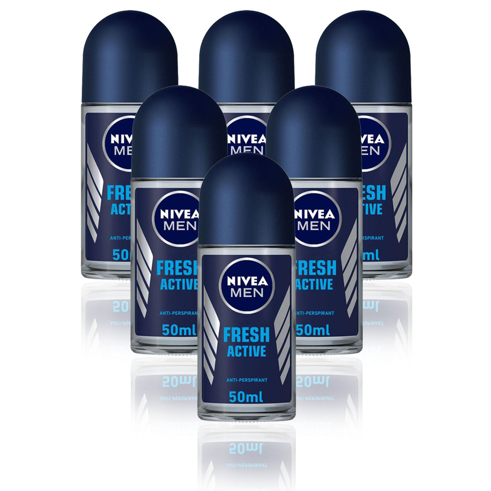 Nivea Fresh Active Roll On Mens 50ml - (Pack Of 6) - Billjumla.com