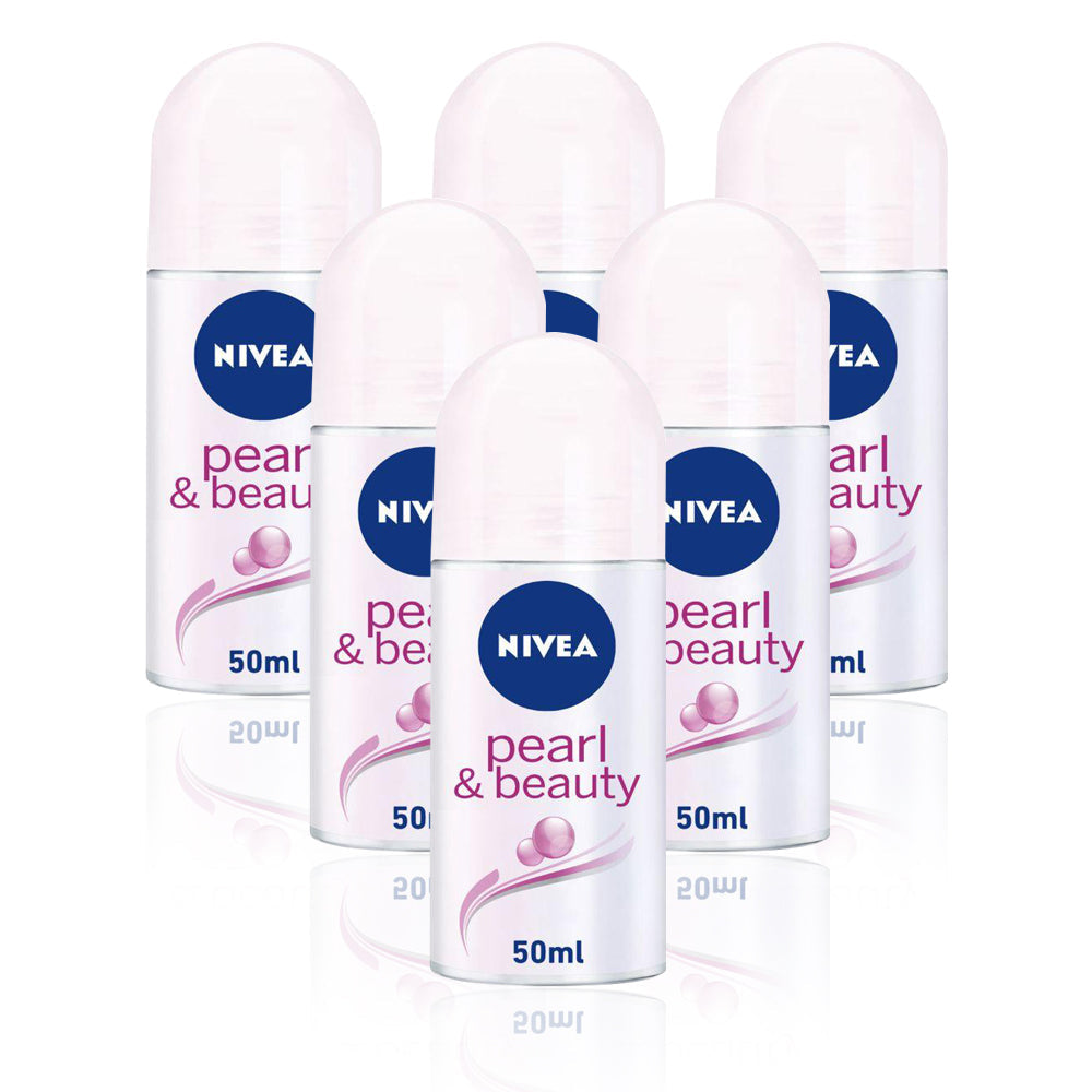 Nivea Pearl & Beauty Roll on Female 50ml - (Pack Of 6) - Billjumla.com