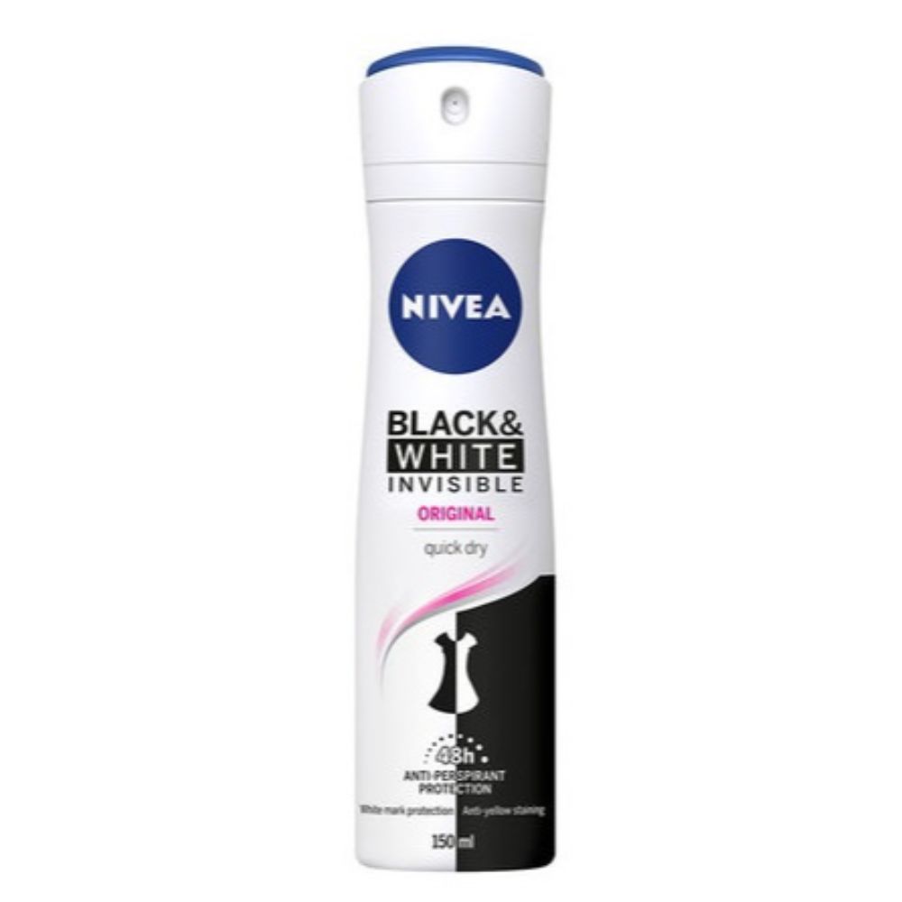 Nivea Black & White Deo Female 150ml - (Pack Of 6) - Billjumla.com