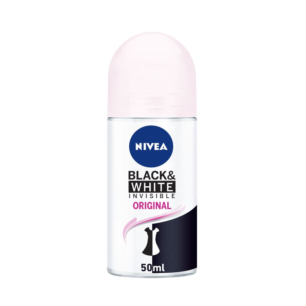 Nivea Black & White Female Roll On Deodorant 50ml - (Pack Of 6) - Billjumla.com