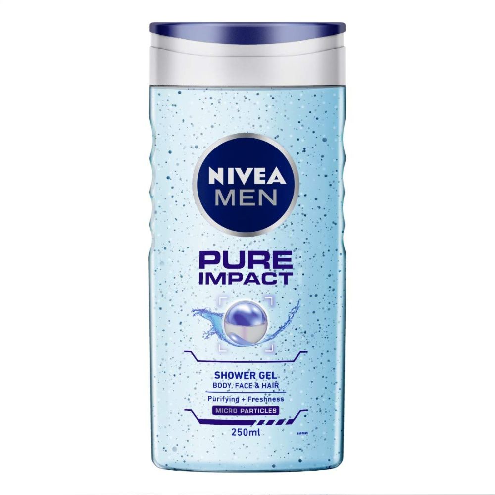 Nivea Shower Gel Pure Impact Men 250ml - (Pack Of 6) - Billjumla.com