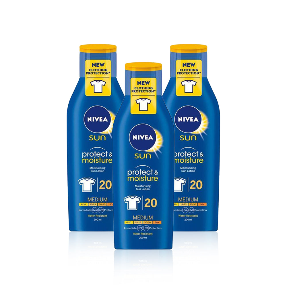 غسول مرطب من نيفيا صن (حماية ضد الشمس 20 ) - (حزمة من 3 قطع)