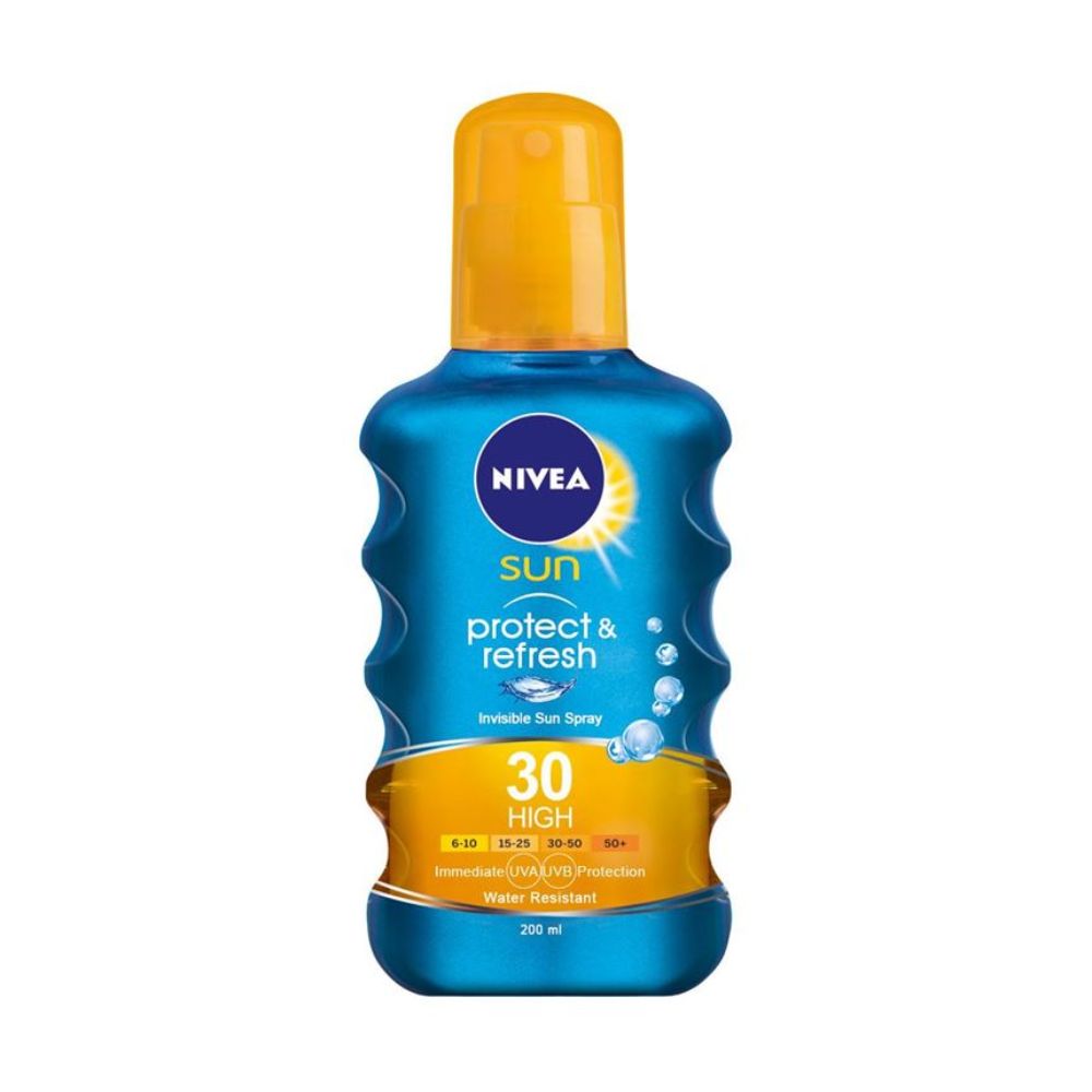 Nivea Sun Protect & Refresh Invisible Cooling Spray Spf30 - (Pack of 6) - Billjumla.com