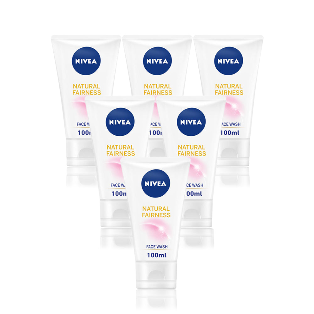 Nivea Natural Fairness Face Wash 100ml - (Pack Of 6) - Billjumla.com