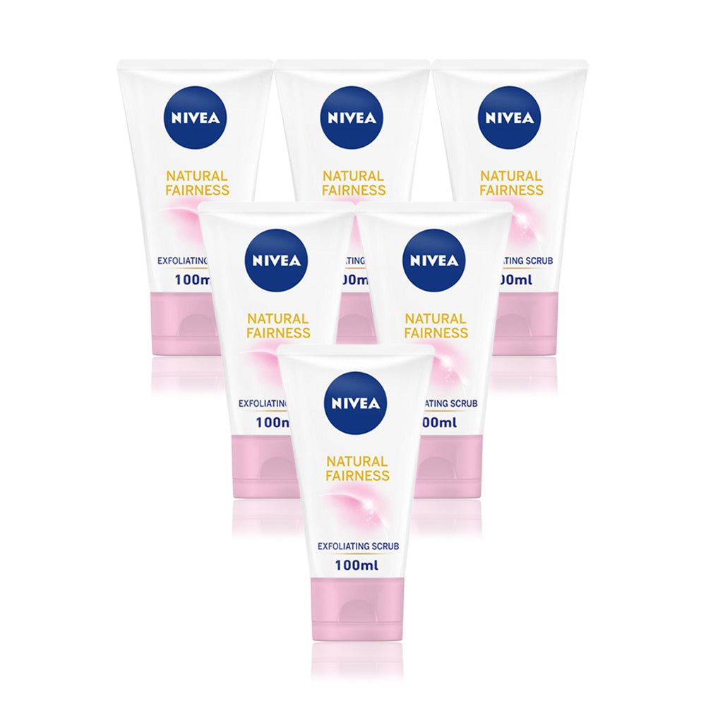 Nivea Natural Fairness Scrub 100ml - (Pack Of 6) - Billjumla.com