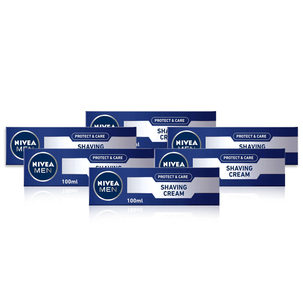 Nivea Men Protect & Care Shaving Cream 100ml - (Pack Of 6) - Billjumla.com