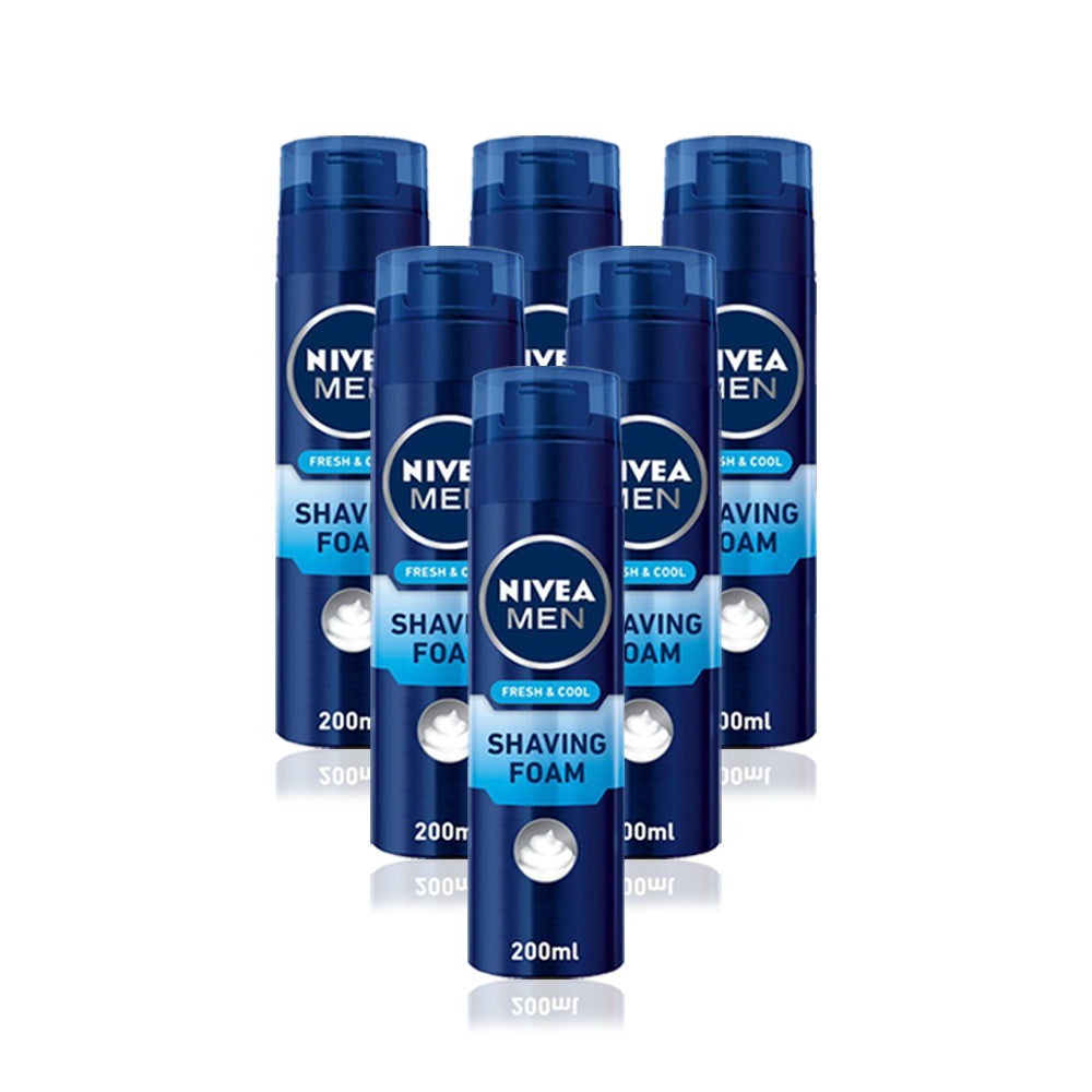 نيفيا فوم منتعش كول كيك للبشرة الحساسة للرجال 200مل (مجموعه من6 علب)