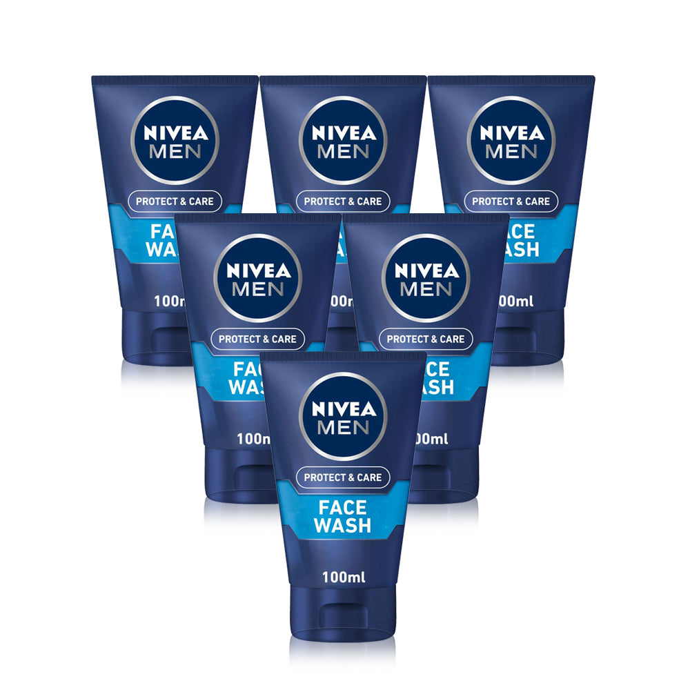 Nivea Men Protect & Care Face Wash 100ml - (Pack Of 6) - Billjumla.com