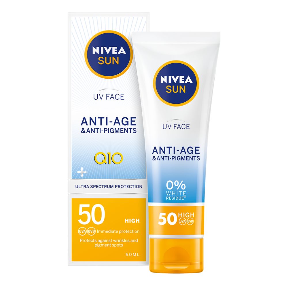 Nivea Sun Face Cream Antiage & Pigment Spf50 - (Pack of 6) - Billjumla.com