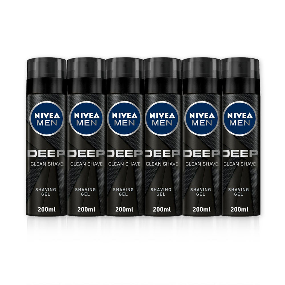 جل الحلاقة من نيفيا 200 مل - (عبوة من 6 قطع)