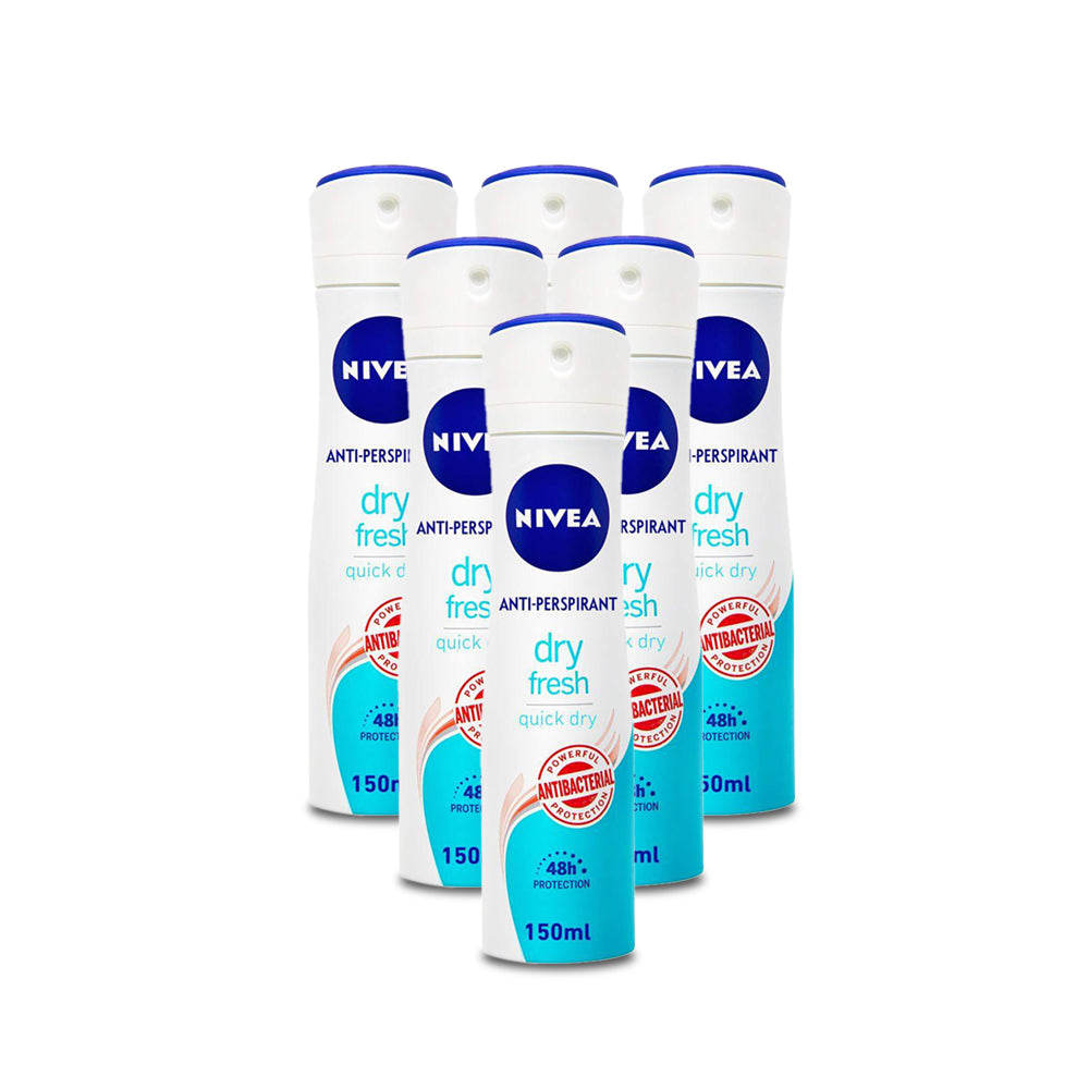 Nivea Deo Dry Fresh Female 150ml - (Pack Of 6)