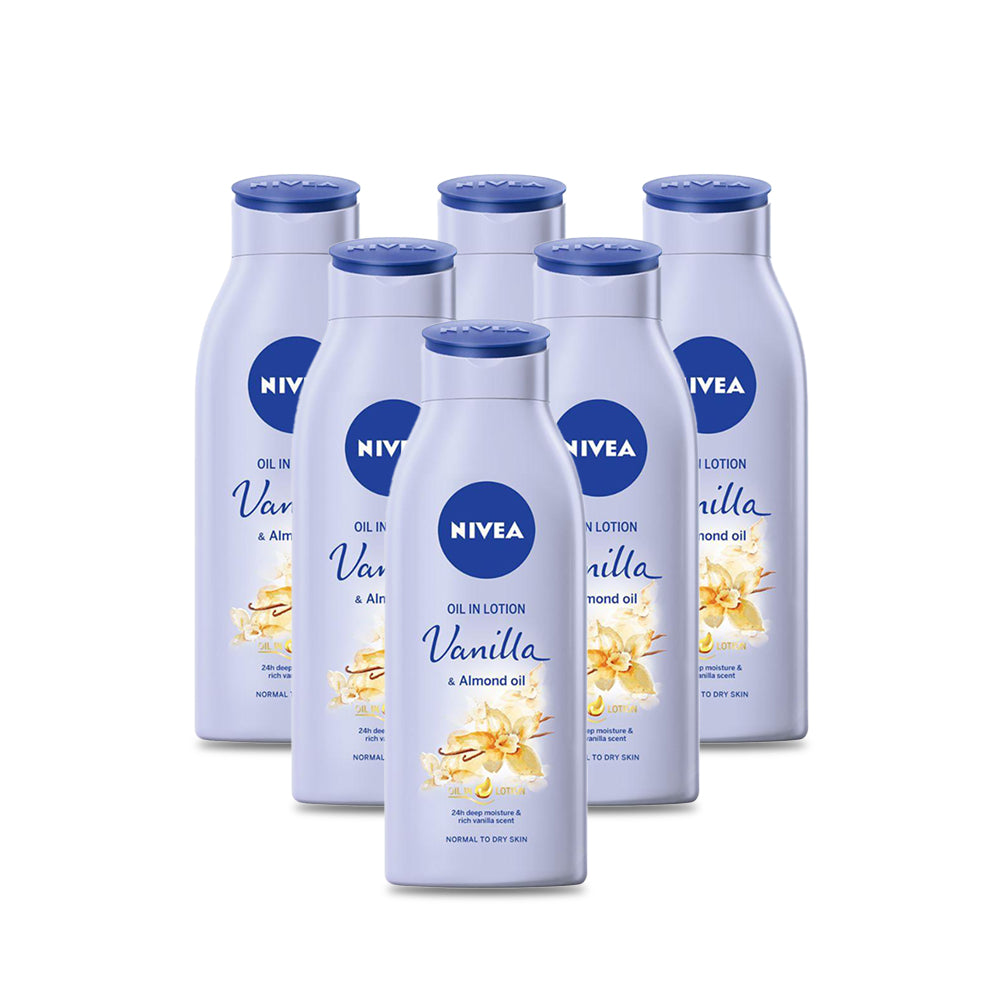 Nivea Body Vanilla & Almond Oil In Lotion 400ml - (Pack Of 6)