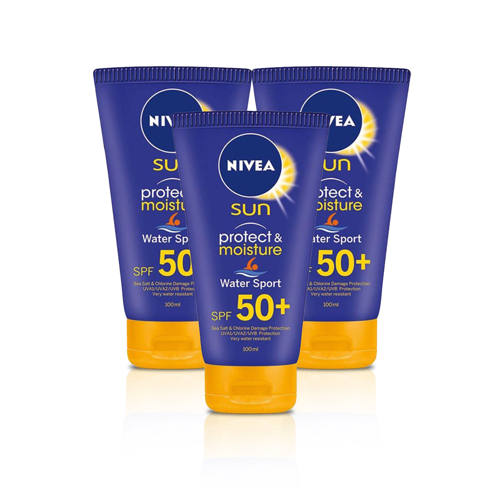كريم الحماية للرياضات المائية من نيفيا صن بتركيبة الحماية ضد الشمس50 - (حزمة من 3 قطع)