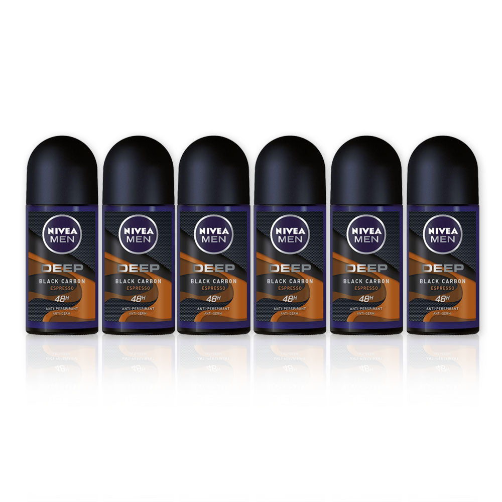 Nivea Roll-On Deep Brown Expresso Deodorant 50ml - (Pack Of 6)