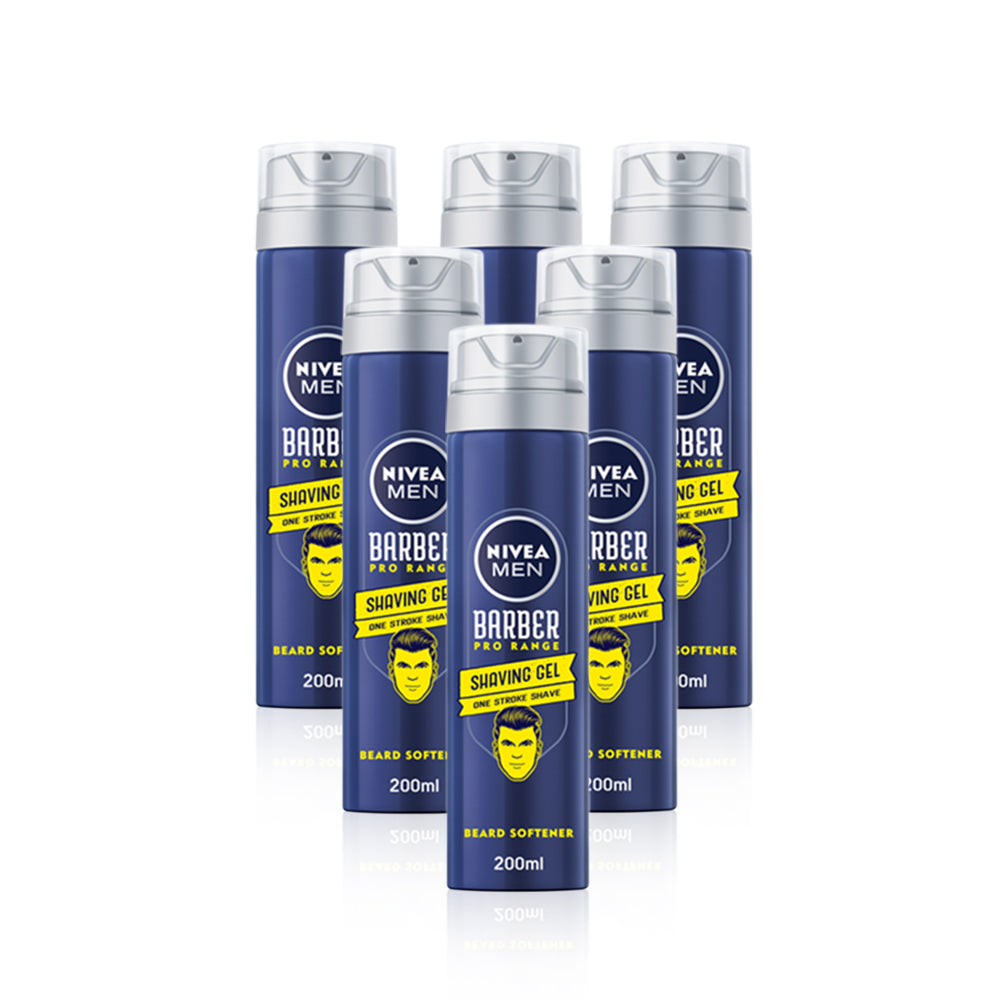 جل الحلاقة باربر برو رينج من نيفيا للرجال 200 مل- (عبوة من 6 قطع)